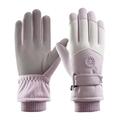 Winddichte Outdoor-Winter-Touchscreen-Handschuhe - Damen - lila/weiß