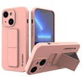 Wozinsky Kickstand iPhone 13 Mini Silikonhülle - Rosa