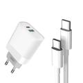 XO L64 20W Wandladegerät mit USB-C Kabel - PD, QC 3.0 - Weiß