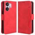 Xiaomi Poco M6/Redmi 13R Wallet Hülle mit Kartenhalter - Rot