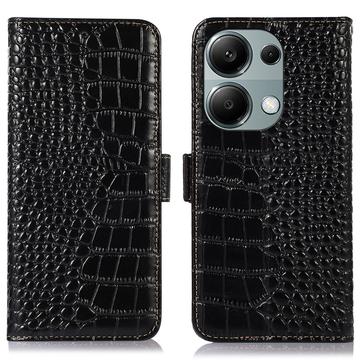 Xiaomi Redmi Note 13 Pro 4G/Poco M6 Pro Crocodile Serie Lederhülle mit Geldbörse mit RFID