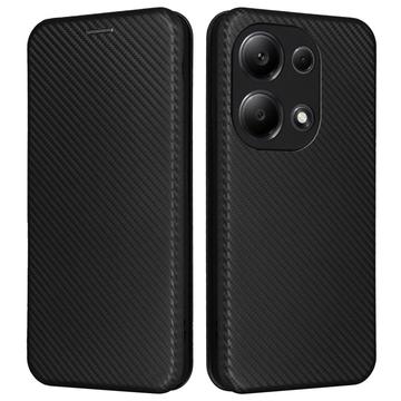 Xiaomi Redmi Note 13 Pro 4G/Poco M6 Pro Flip Hülle - Karbonfaser - Schwarz