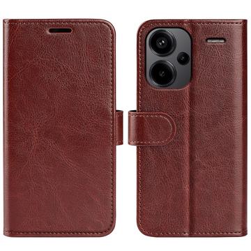 Xiaomi Redmi Note 13 Pro+ Wallet Hülle mit Magnetverschluss - Braun