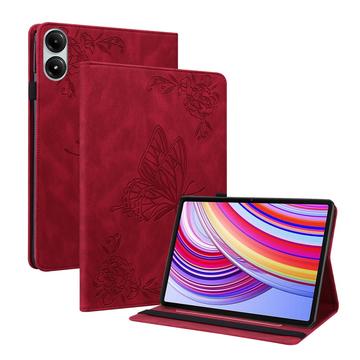 Xiaomi Redmi Pad Pro/Poco Pad Butterfly Serie Folio-Hülle - Rot