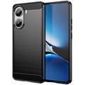 Xiaomi Redmi Turbo 4/Poco X7 Pro Gebürstete TPU Hülle - Karbonfaser - Schwarz