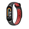 Xiaomi Smart Band 8/9 Beline Design Silikonarmband - Rot / Schwarz