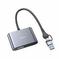 YESIDO HM15 USB / Typ-C zu VGA + HD-Adapter HDTV Dual-Monitor-Spiegelungsadapter