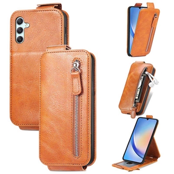 Samsung Galaxy A34 5G Zipper Pocket Vertikales Flip Hülle