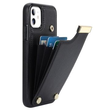 iPhone 11 Hülle mit Kartenhalter - Schwarz