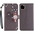 iPhone 14 Pro Max Eule Strass Wallet Case