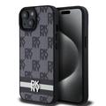 iPhone 15 DKNY Checkered Pattern and Stripe Cover