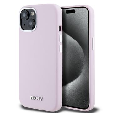 iPhone 15 DKNY Liquid Silikon Metall Logo Hülle - Magsafe kompatibel