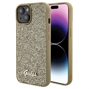 iPhone 15 Guess Disco Metal Script Logo Case