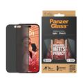 iPhone 15 Panzerglas Ultra-Wide Fit Privacy EasyAligner Panzerglas - Schwarz Rand