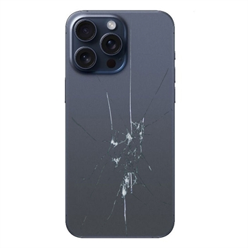 iPhone 15 Pro Rückseiten-Cover Reparatur - nur Glas - Blau