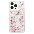 iPhone 15 Pro Fashion TPU Hülle - rosa Blumen