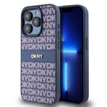 iPhone 15 Pro Max DKNY Repeat Pattern Tonal Stripe Cover - Blau