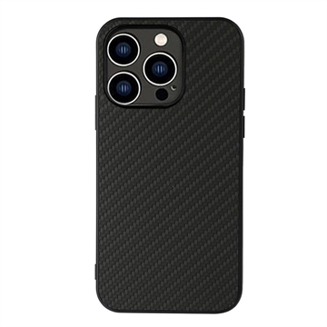 iPhone 15 Pro Max Hybrid Hülle - Karbonfaser - Schwarz