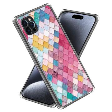 iPhone 15 Pro Stylish Ultra-Slim TPU Hülle - Regenbogenraute