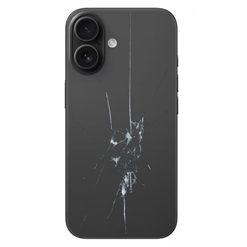 iPhone 16 Rückseiten-Cover Reparatur - nur Glas - Schwarz