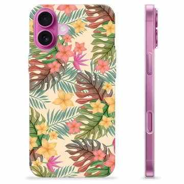 iPhone 16 Plus TPU Hülle - Pinke Blumen