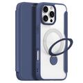 iPhone 16 Pro Dux Ducis Skin X Pro Magnetisch Flip Hülle - Blau