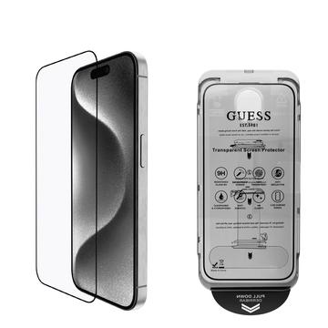 iPhone 16 Pro Guess 2.5D Panzerglas - 9H - Schwarzer Rand