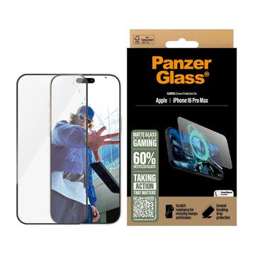 iPhone 16 Pro Max PanzerGlass Gaming Ultra-Wide Fit EasyAligner Panzerglas - 9H - schwarzer Rand