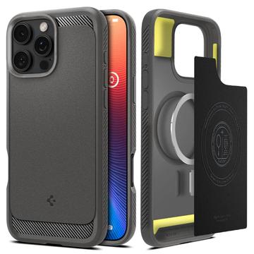 iPhone 16 Pro Max Spigen Rugged Armor Mag TPU Hülle - Grau