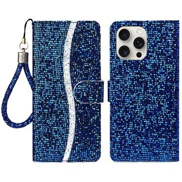 iPhone 16 Pro Max Stilvolle Glitzer Wallet Hülle