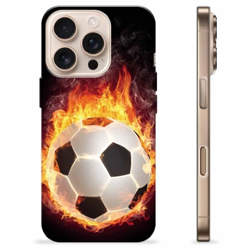 iPhone 16 Pro TPU Hülle - Fußball Flamme