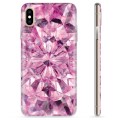 iPhone X / iPhone XS TPU Hülle - Rosa Kristall