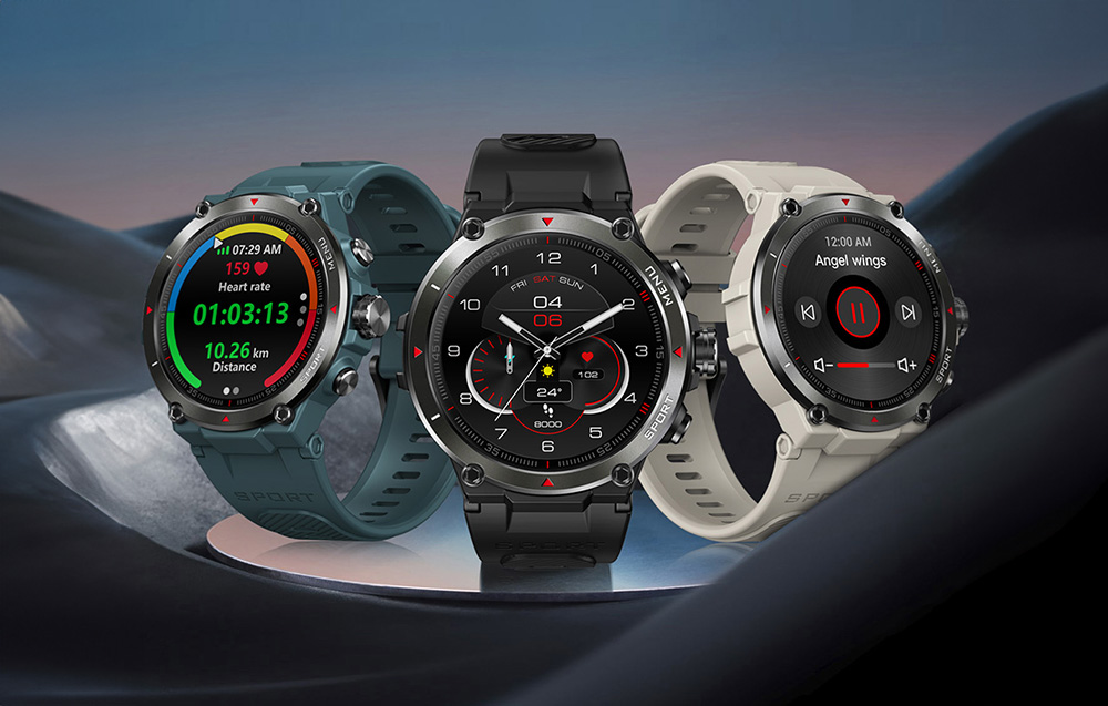 Zeblaze Stratos 2 Wasserdichte Smartwatch - Schwarz